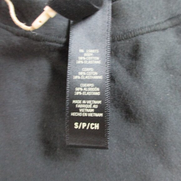 SKIMS Cotton Jersey Long Sleeve T Shirt Womens Small Soot Black Crewneck NEW - Picture 5 of 9